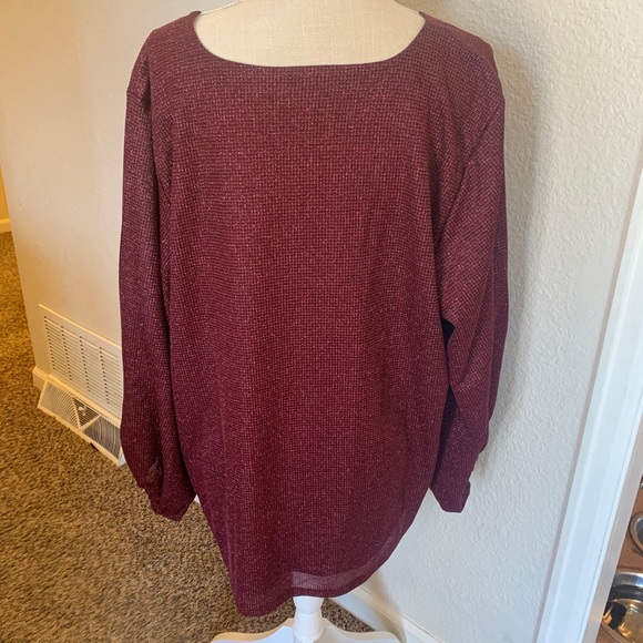 Maurices red/burgundy sparkle top - Picture 3 of 4